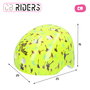 CB Riders Casco infantil amarillo neón con estampado de palmeras