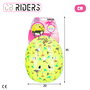 CB Riders Casco infantil amarillo neón con estampado de palmeras