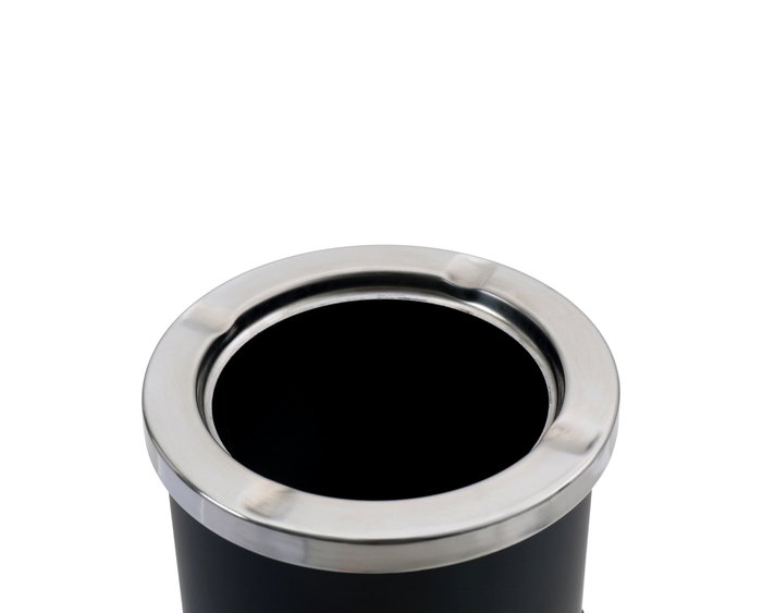 Confortime Papelera-Cenicero de Metal 8L Negro