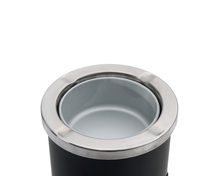 Confortime Papelera-Cenicero de Metal 8L Negro
