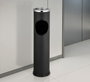 Confortime Papelera-Cenicero de Metal 8L Negro