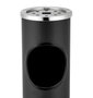 Confortime Papelera-Cenicero de Metal 8L Negro