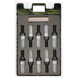 OMP Juego de 20 tornillos con protector de aluminio M12x1.5 color negro y gris