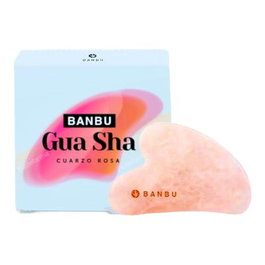 BANBU Guasha Cuarzo Rosa para Masaje Facial, Mejora Circulación y Reduce Hinchazón