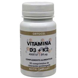 ORTOCEL NUTRI-THERAPY Vitamina D3+K2 90 Comprimidos - Apoyo Óseo, Muscular e Inmunológico
