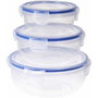 Excellent Houseware Set de 3 fiambreras redondas herméticas