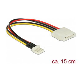 DeLOCK Cable de alimentación Floppy 4 pin a Molex 4 pin 15 cm