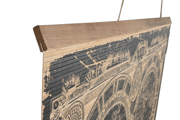 DKD Home Decor Decoración de Pared de Madera Mapamundi 149x105 cm