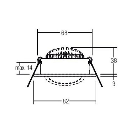 Brumberg LAKIL LED Downlight redondo blanco 6W 350mA 930 38° IP20