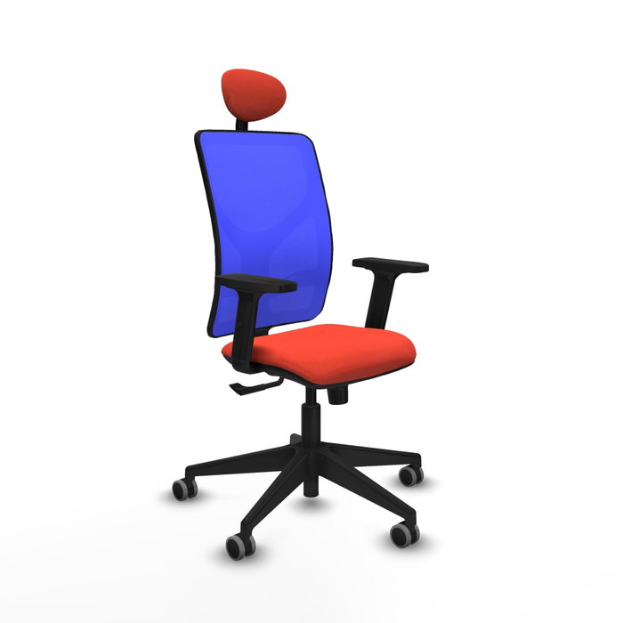 PIQUERAS Y CRESPO Silla de oficina Motilla con mecanismo Sincro, Naranja oscuro y Azul PIQUERAS Y CRESPO Silla de oficina Motilla con mecanismo Sincro, Naranja oscuro y Azul
