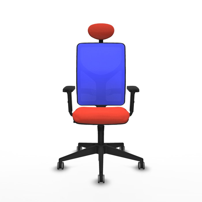 PIQUERAS Y CRESPO Silla de oficina Motilla con mecanismo Sincro, Naranja oscuro y Azul PIQUERAS Y CRESPO Silla de oficina Motilla con mecanismo Sincro, Naranja oscuro y Azul