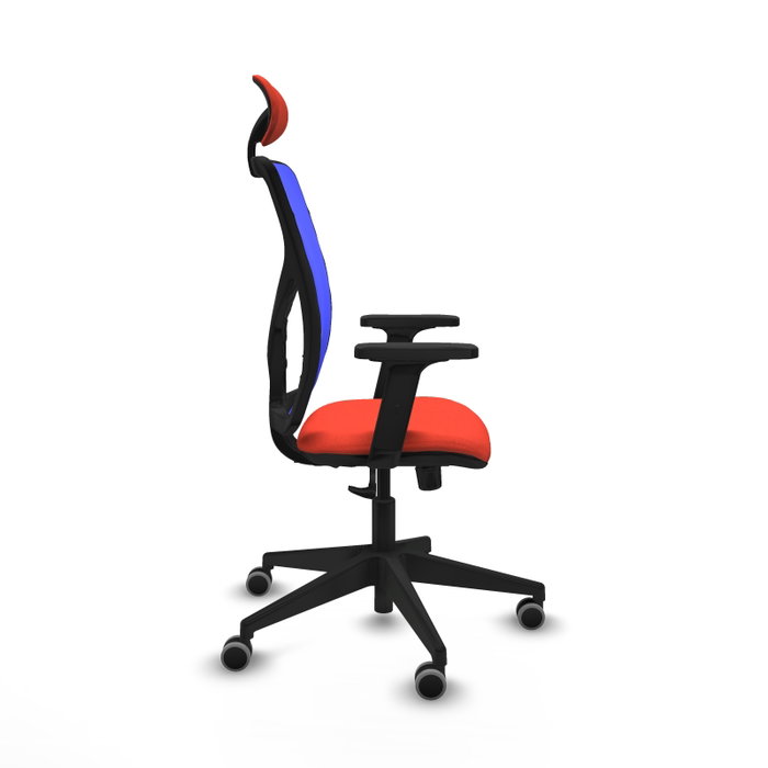PIQUERAS Y CRESPO Silla de oficina Motilla con mecanismo Sincro, Naranja oscuro y Azul PIQUERAS Y CRESPO Silla de oficina Motilla con mecanismo Sincro, Naranja oscuro y Azul