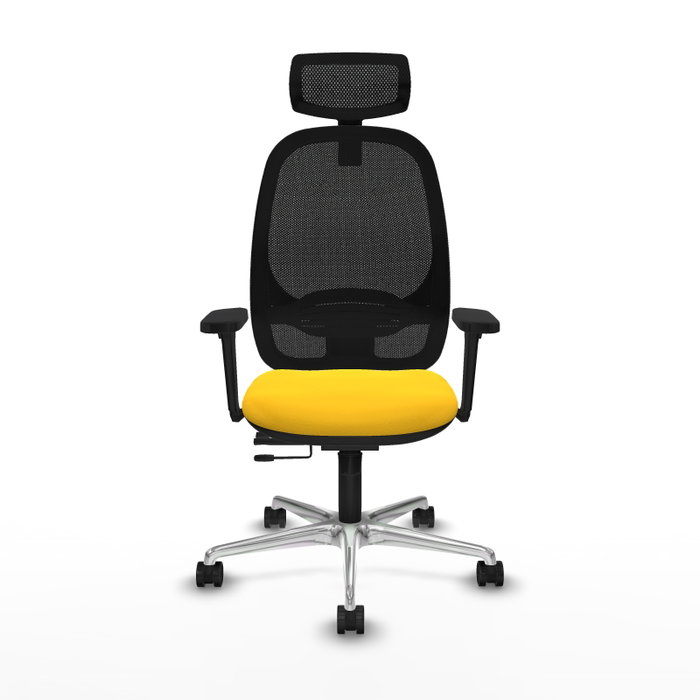 PIQUERAS Y CRESPO Silla de oficina Cilanco con mecanismo Sincro/Traslack Amarillo/Negro PIQUERAS Y CRESPO Silla de oficina Cilanco con mecanismo Sincro/Traslack Amarillo/Negro