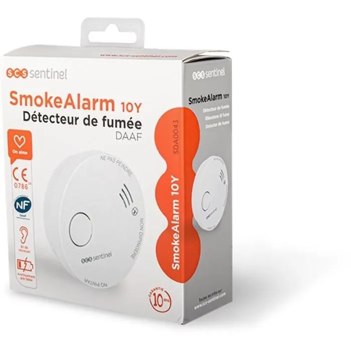 Scs Sentinel Detector de humo DAAF SmokeAlarm SCS3701085205478 con 10 años de garantía