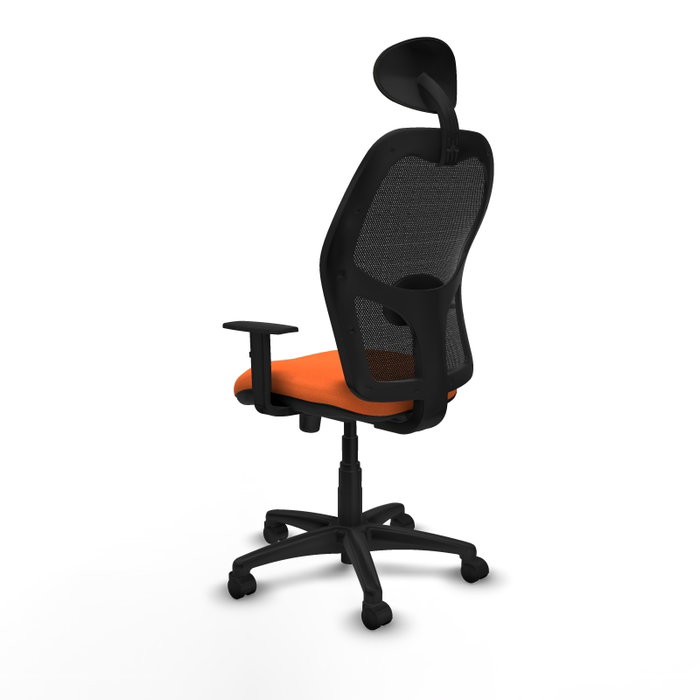 PIQUERAS Y CRESPO Silla de oficina Alocén, Mecanismo Sincro, Naranja/Negro PIQUERAS Y CRESPO Silla de oficina Alocén, Mecanismo Sincro, Naranja/Negro