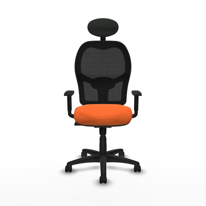 PIQUERAS Y CRESPO Silla de oficina Alocén, Mecanismo Sincro, Naranja/Negro PIQUERAS Y CRESPO Silla de oficina Alocén, Mecanismo Sincro, Naranja/Negro