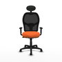 PIQUERAS Y CRESPO Silla de oficina Alocén, Mecanismo Sincro, Naranja/Negro