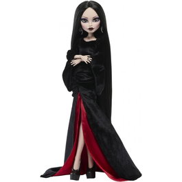 Monster High Wednesday Morticia Muñeca Colección Monster High x Miércoles JLK99 Mattel - Vestido Negro Terciopelo, Cabello Elegante