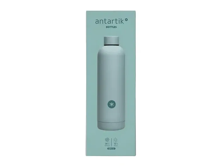 Antartik Botella Portaliquidos Isotermica Acero Inoxidable Libre de BPA, Mantiene Frío 24h Calor 12h, Color Menta, 500 ml