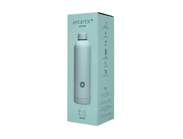 Antartik Botella Portaliquidos Isotermica Acero Inoxidable Libre de BPA, Mantiene Frío 24h Calor 12h, Color Menta, 500 ml