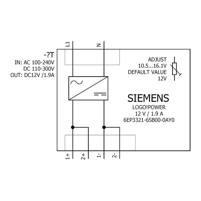 Siemens LOGO!POWER 6EP3321-6SB00-0AY0 12V 1,9A