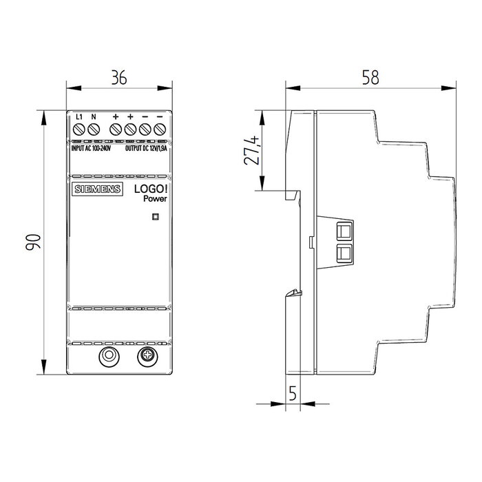 Siemens LOGO!POWER 6EP3321-6SB00-0AY0 12V 1,9A