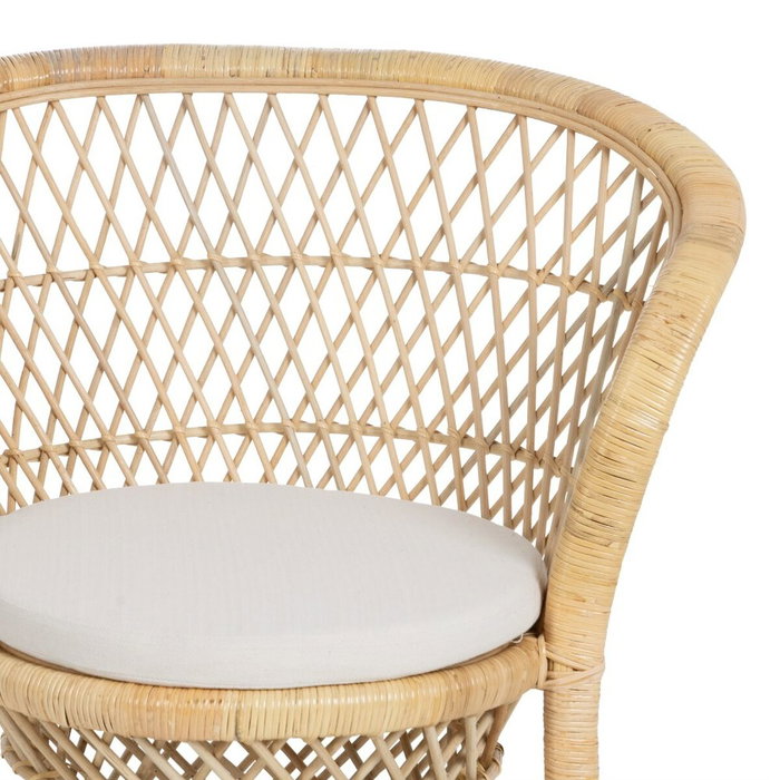 Ixia Sillón Natural de Ratán para Salón