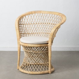 Ixia Sillón Natural de Ratán para Salón
