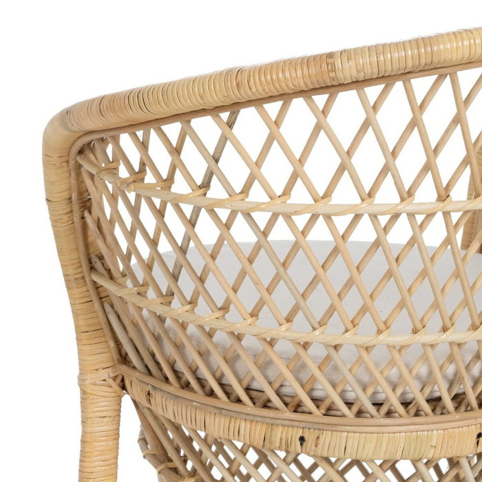 Ixia Sillón Natural de Ratán para Salón