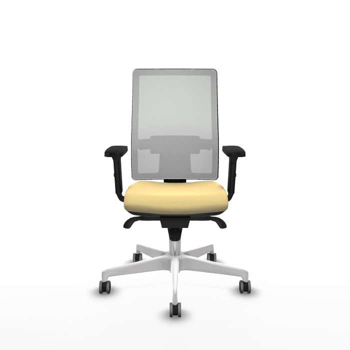 PIQUERAS Y CRESPO Silla de oficina Horna con mecanismo Sincro, Crema y Blanco PIQUERAS Y CRESPO Silla de oficina Horna con mecanismo Sincro, Crema y Blanco