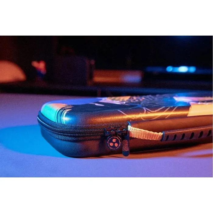 Konix AABUX57743 Funda Protectora para Nintendo Switch 2, Temática Naruto Shippuden con Almacenamiento de Accesorios, Negro y Naranja