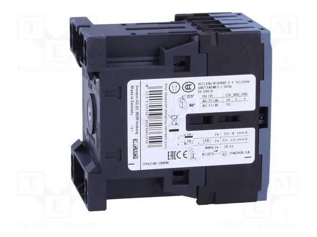 SIEMENS 3RH2140-2BB40 Contactor 4-polar 24VDC 10A