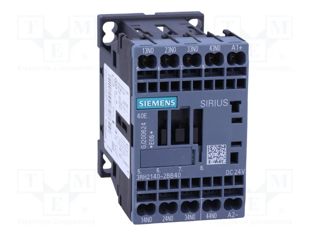 SIEMENS 3RH2140-2BB40 Contactor 4-polar 24VDC 10A
