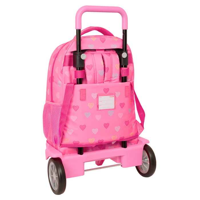 Safta Mochila con Ruedas Compact Evolution Benetton Heart