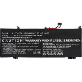 CoreParts Batería para Lenovo de 44.08Wh, 7.6V, 5800mAh, Negro