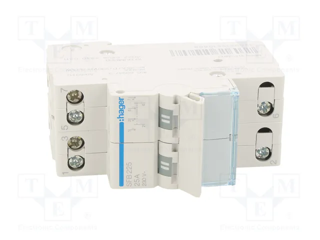 HAGER Interruptor de grúa 2 polos 25A 230VAC HAGER Interruptor de grúa 2 polos 25A 230VAC
