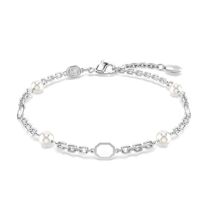 Swarovski Pulsera Simbólica con Baño de Rodio Gris, 19cm Swarovski Pulsera Simbólica con Baño de Rodio Gris, 19cm