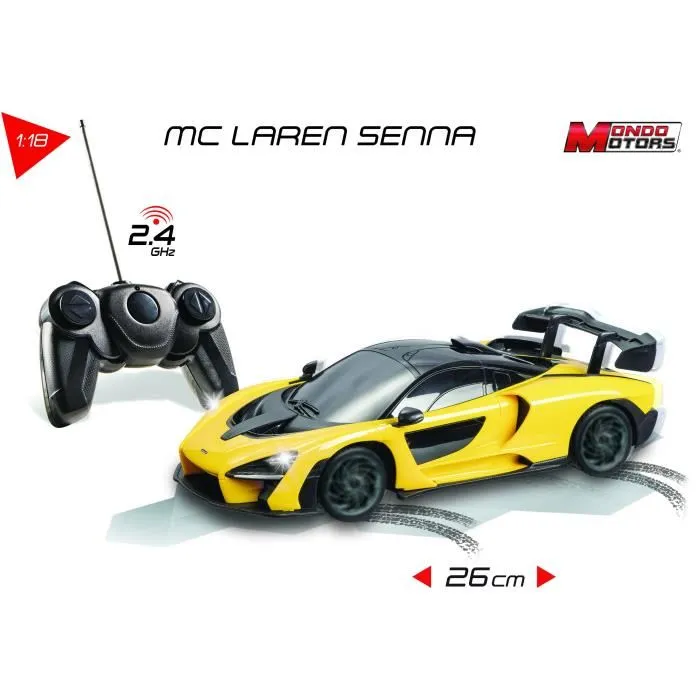 Mondo Motors Coche radiocontrol McLaren Senna escala 1:18 efectos de luz MON8001011636433