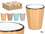 Vessia Vaso Ceramica 90 Ml Borde Negro Colores Claros Surtidos 5.8 x 7 x 5.8 cm (Set de 48)