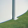 Gre Piscina Ovalada con Pared de Acero y Chapa Blanca 500 x 300 x 120 cm