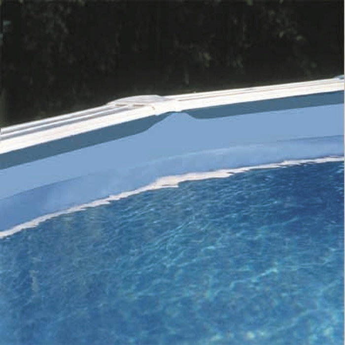 Gre Piscina Ovalada con Pared de Acero y Chapa Blanca 500 x 300 x 120 cm