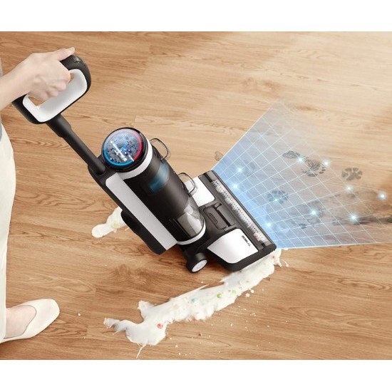 Tineco FLOOR ONE S3 Extreme Aspiradora Escoba 2 en 1, Seca y Húmeda, Filtrado por Agua, Azul, Blanco