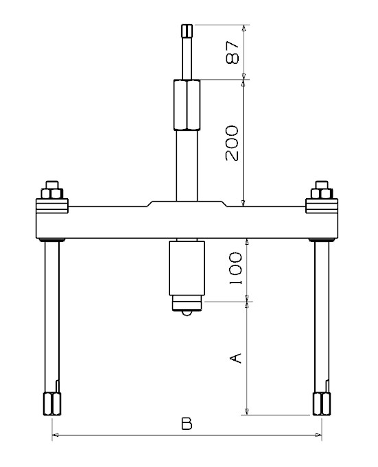 Extractor Hidráulico Forza con Alargaderas 155X325