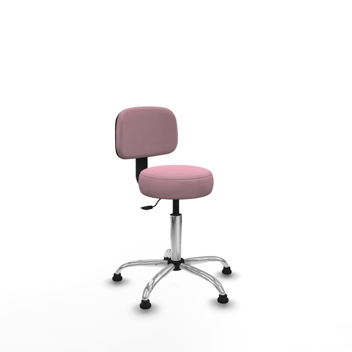 PIQUERAS Y CRESPO Silla Llanos giratoria Bali rosa con base cromada PIQUERAS Y CRESPO Silla Llanos giratoria Bali rosa con base cromada