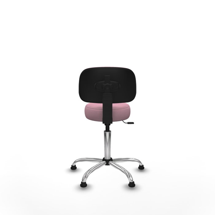 PIQUERAS Y CRESPO Silla Llanos giratoria Bali rosa con base cromada PIQUERAS Y CRESPO Silla Llanos giratoria Bali rosa con base cromada