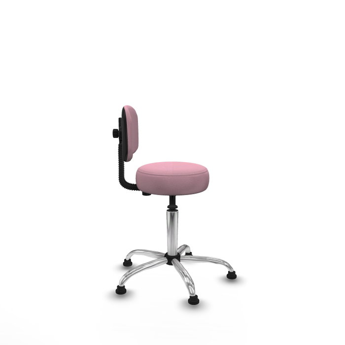 PIQUERAS Y CRESPO Silla Llanos giratoria Bali rosa con base cromada PIQUERAS Y CRESPO Silla Llanos giratoria Bali rosa con base cromada