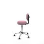 PIQUERAS Y CRESPO Silla Llanos giratoria Bali rosa con base cromada