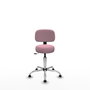 PIQUERAS Y CRESPO Silla Llanos giratoria Bali rosa con base cromada