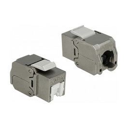 DeLOCK 86385 Módulo Keystone RJ45 Cat.6A STP Gris