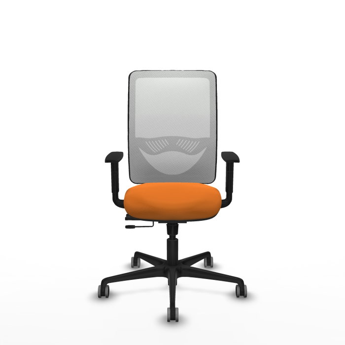 PIQUERAS Y CRESPO Silla de oficina Zulema con mecanismo Sincro/Traslack Naranja y Blanco